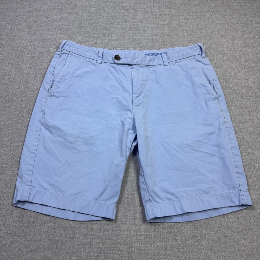 Brooks Brothers Bermuda Shorts Mens 36 Blue 10" Inseam Cotton Canvas Pockets